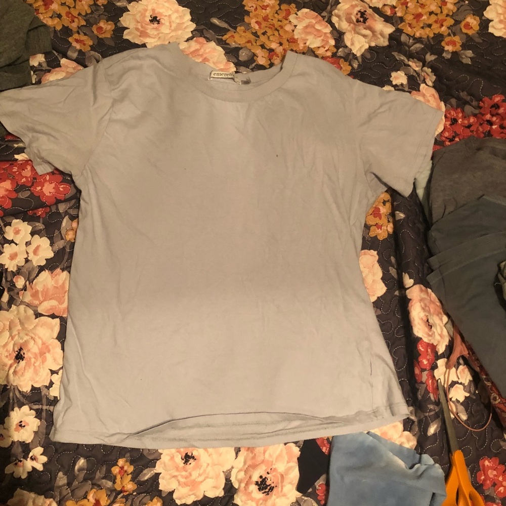 Light blue crop tee